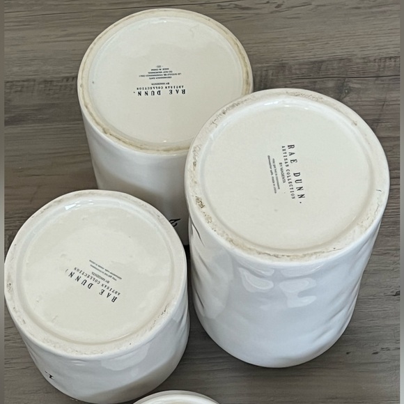 Rae Dunn Ceramic Canisters Set 1 2 3 With Lids Storage - Picture 8 of 10